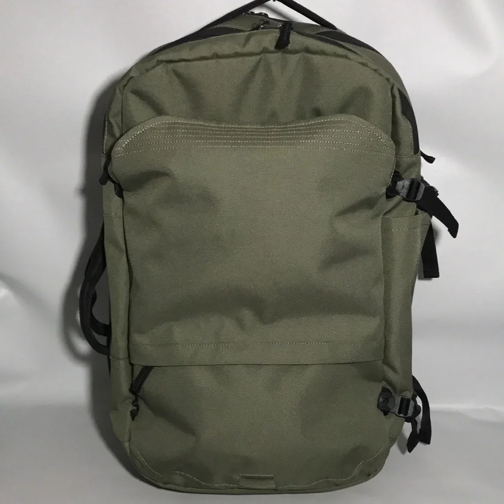 Pakt x Chase Reeves Army Green Travel Backpack Has Sling / Hip Strap